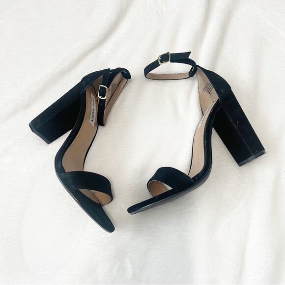 Steve Madden Carrson high heel sandal black suede pumps size 10 - Picture 4 of 12